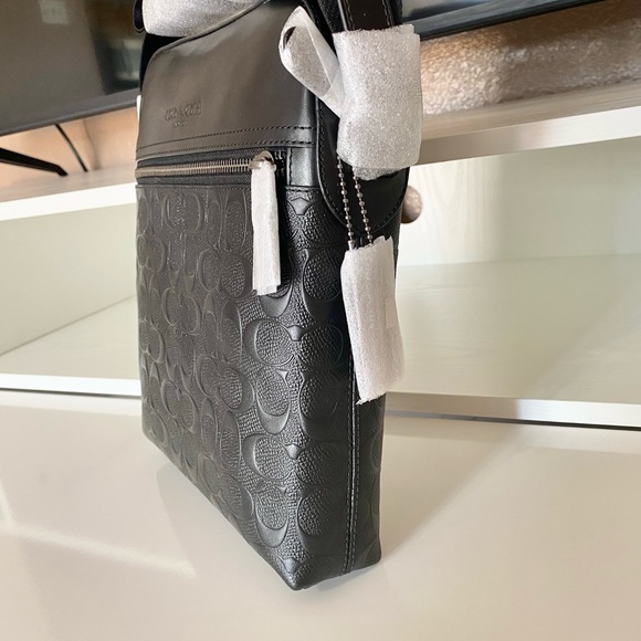 🌈💯NEW🌈Coach Men Houston Flight bag in signature/crossbody bag/messenger bag🆕 - Picture 4 of 13